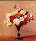 Roses in a Vase I by Henri Fantin-Latour